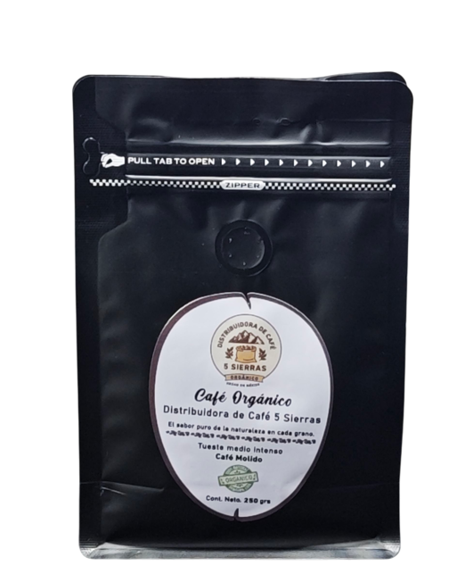 Café Orgánico "Molido" 5 Sierras 250 gr.