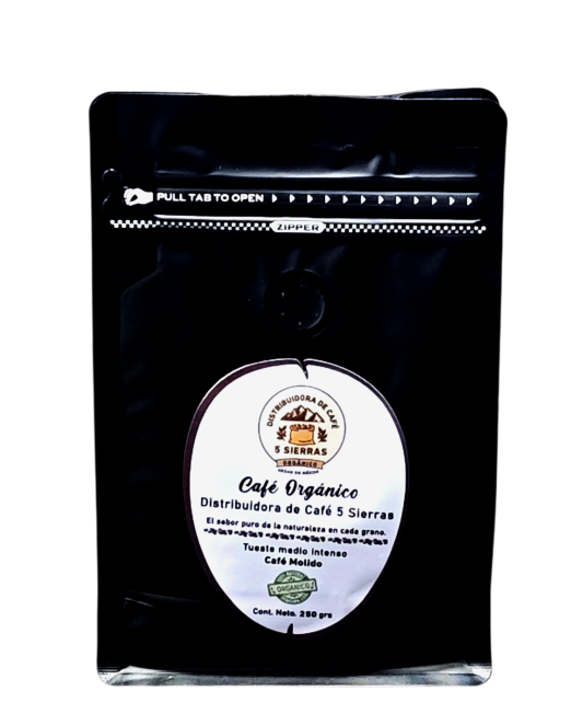 Café Orgánico "Molido" 5 Sierras 1 kg.